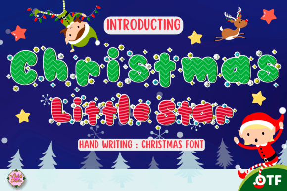 Christmas Little Star Font for Festive Web Design