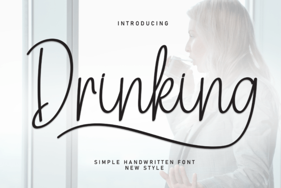 Drinking: A Sweet Script Font for Handmade Product Labels and Invitations