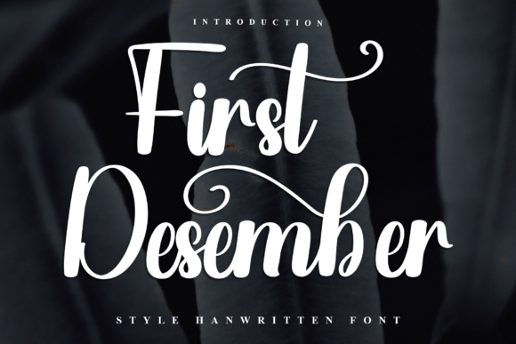 First Desember Font for Festive Craft Projects
