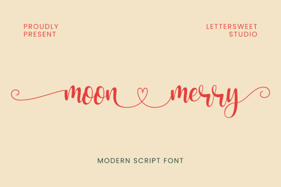 Moon Merry: A Romantic Script Typeface for Editorial Design