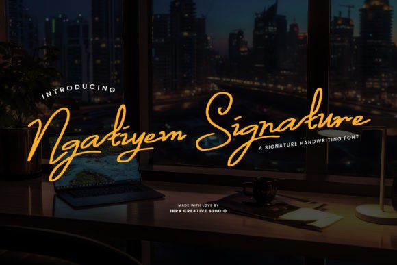 Ngatiyem Signature: A Handwritten Typeface for Editorial Design