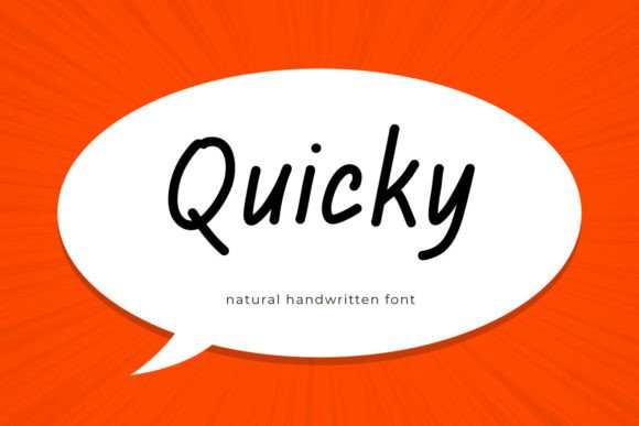 Quicky: A Handwritten Font for Modern Web Design