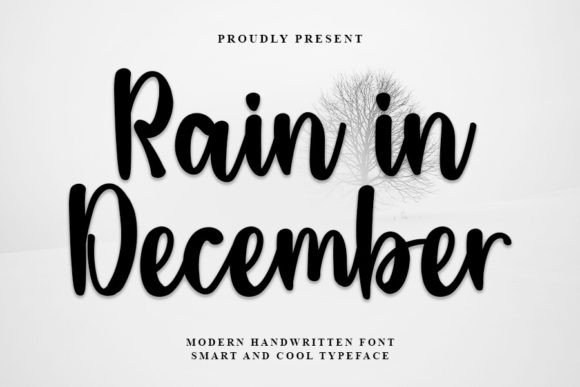Rain in December Font for Festive Web Design