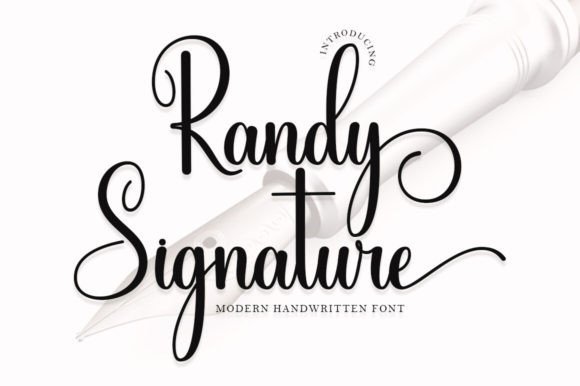 Randy Signature: A Handwritten Typeface for Editorial Elegance