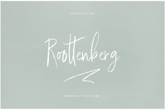 Roottenberg Font for Handmade and Commercial Projects