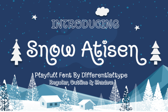 Snow Atisen Font for Festive Marketing Designs