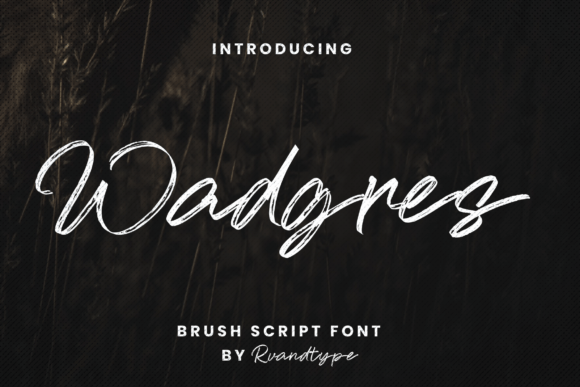 Wadgres: A Modern Script Typeface for Editorial Design